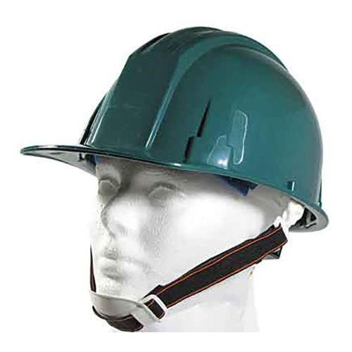 Green ANSI Hardhat with 4-Point Ratchet Suspension - Includes Chin