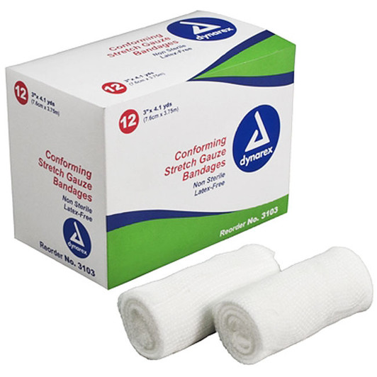Dynarex 3663 Elastic Bandage 3'' x 4.5 yds. - Individual