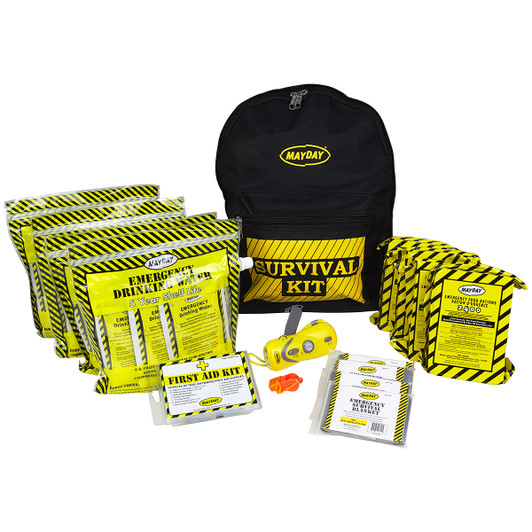 STAY SAFE Homeless Care Emergency Survival Kit with Food Water - 19 piece -  Office Emergency Kits