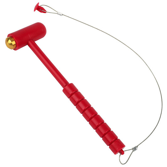 FireTech Replacement Break Glass Striker - Red Plastic Hammer with Brass Striker Head