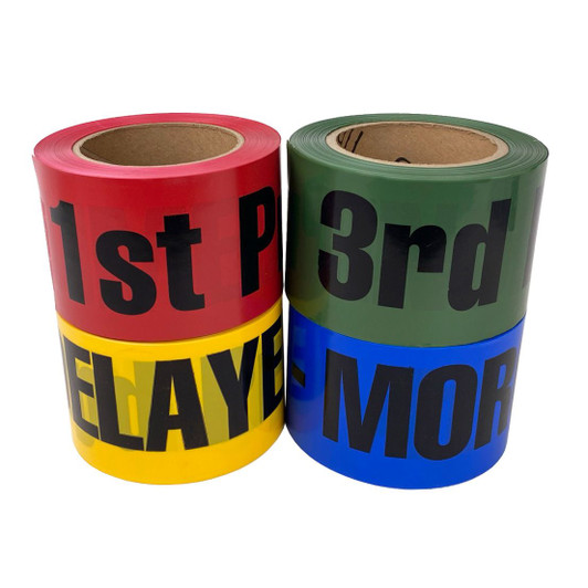 Prioritized Triage Tape - Set of 4 - Delayed - Immediate - Minor - Morgue - Each Roll 200'