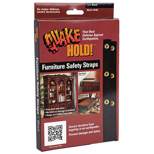 Quake Hold Earthquake Furniture Safety (2) Straps Beige Model #4163 New In  Box