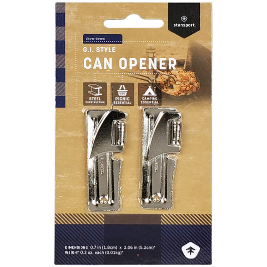 2 Pack Can Opener Bottle Opener Spoon 3 in 1 P51 P38 Camping Survival Kit