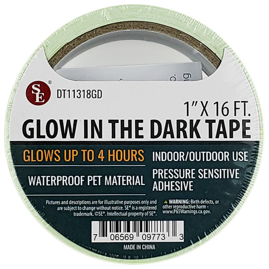 Glow in the Dark Safety Tape 1'' x 16 ft.