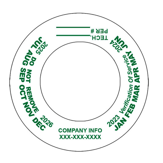 1,000 Custom Imprinted 4-Year Verification of Service Collars 1 3/8" Dia. 1,000 Custom Imprinted 4-Year Verification of Service Collars 1 3/8" Dia.