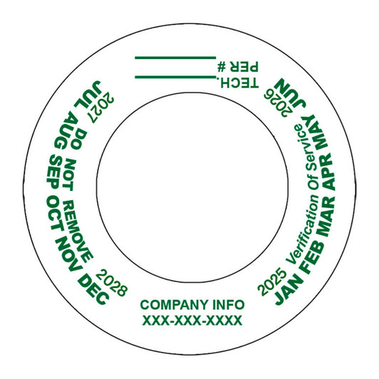1,000 Custom Imprinted 4-Year Verification of Service Collars 1 3/8" Dia.-2025-2028
