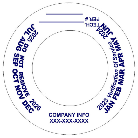1,000 Custom Imprinted 4-Year Verification of Service Collars 2 1/8" Dia. 1,000 Custom Imprinted 4-Year Verification of Service Collars 2 1/8" Dia.