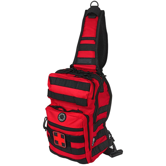 12" Tactical Medic Sling Bag - Red - 800 cu. in.