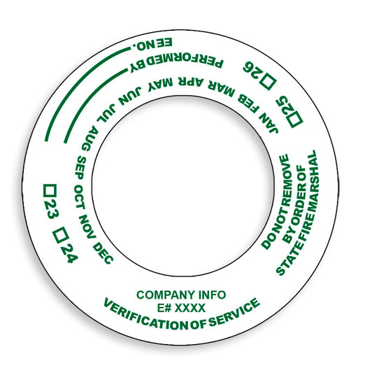 Custom Imprinted California Verification of Service Collars 1 3/8" Dia. - 250 Per Roll Custom Imprinted California Verification of Service Collars 1 3/8" Dia. - 250 Per Roll