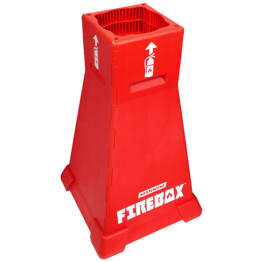 Magnum Firebox – Collapsible Portable Fire Extinguisher Stand Magnum Firebox – Collapsible Portable Fire Extinguisher Stand