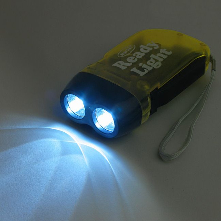 Mayday Ready Light Dynamo Hand Squeeze Flashlight Solar Dynamo