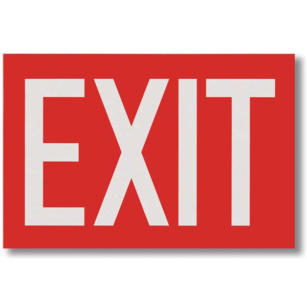 Exit Sign - Silk Screened on Adhesive Vinyl - 12