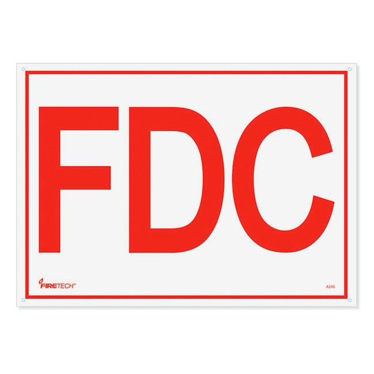 FDC Sign - Aluminum - 10" x 14" - 6" Letters