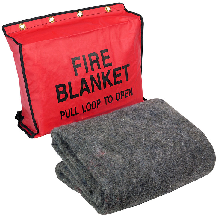 Fire Blanket with Vinyl Wall Mount Case