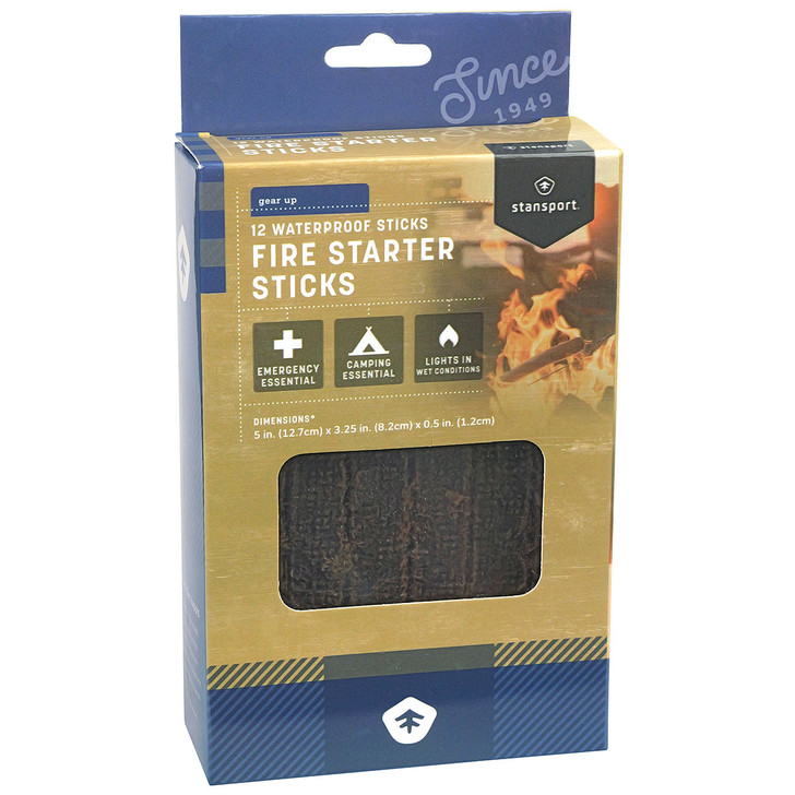 Stansport Waterproof Fire Starter Sticks 12 Pack