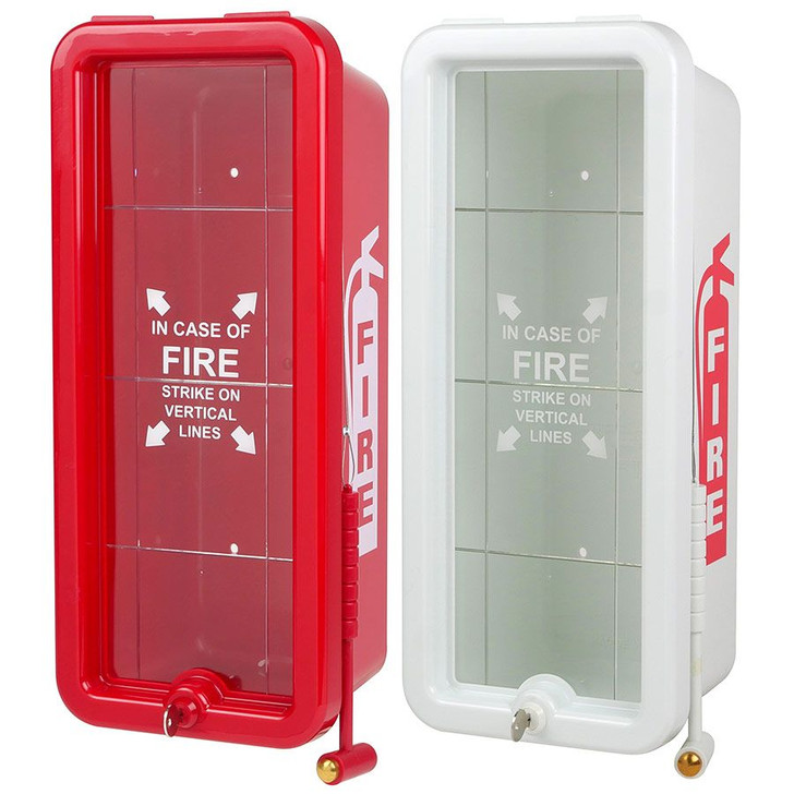 5 lb Plastic Fire Extinguisher Cabinet - Surface Mount Red or White