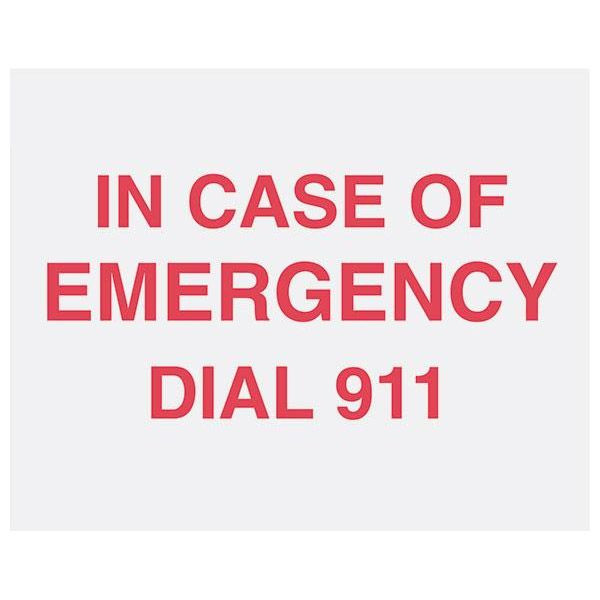 In Case Of Emergency Dial 911 Sign - Rigid Plastic - 8