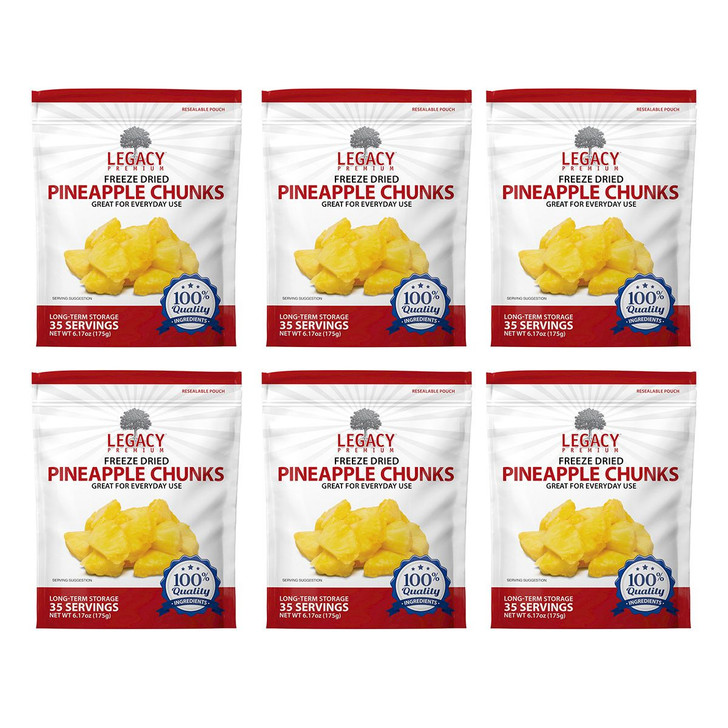 35 Serving Freeze-Dried Pineapple Pouch - 6 pack