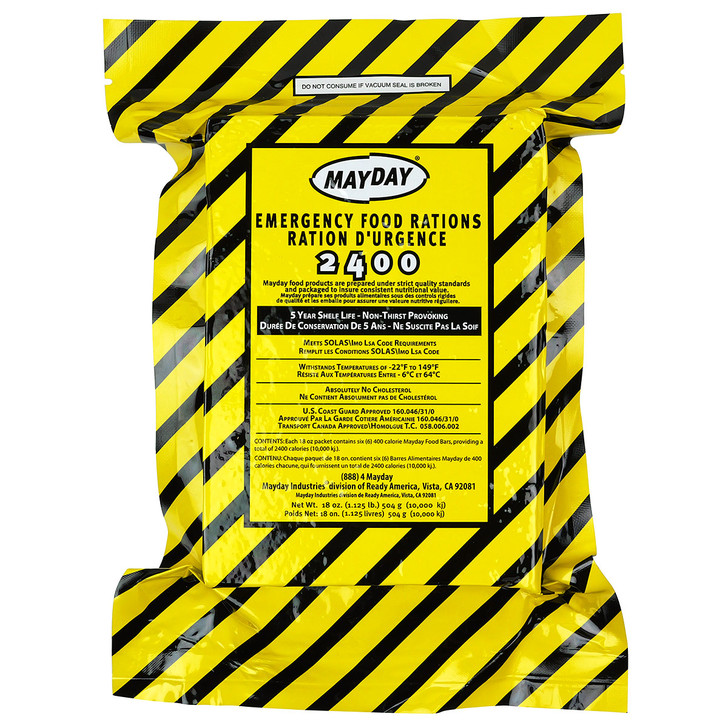 Mayday 2400 Calorie Food Bar - 2-Day Survival Ration - Emergency