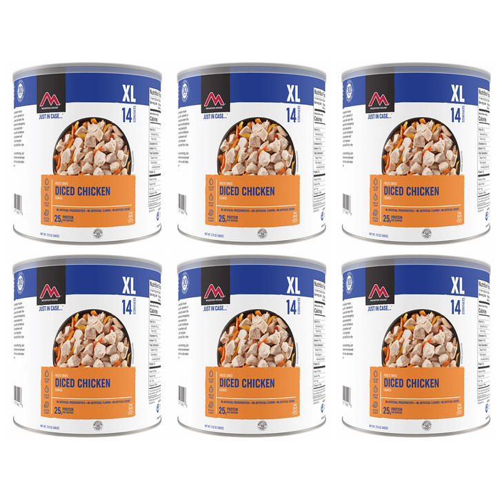 Mountain House Freeze Dried Cooked Diced Chicken - #10 Cans