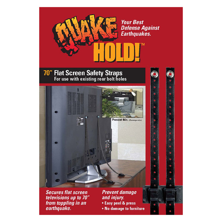 Quakehold! 70" Flat Screen TV Safety Straps - 4516