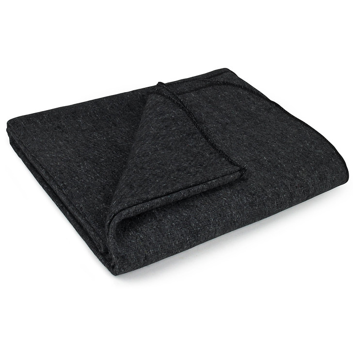 Charcoal Gray 3 lb. Wool Blanket 60'' x 80'' - Emergency Relief