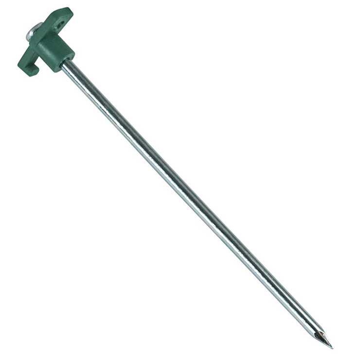 Steel Tent Stake with Plastic ''T'' Stopper - 10"