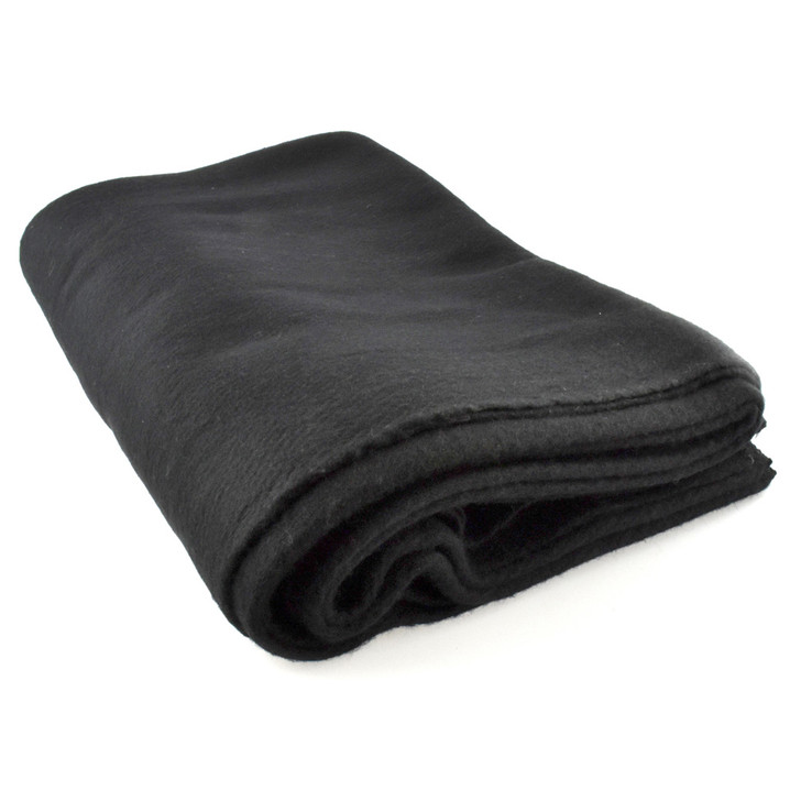 4 lb. Black Emergency Relief Wool Blanket 64 x 84 80 Wool