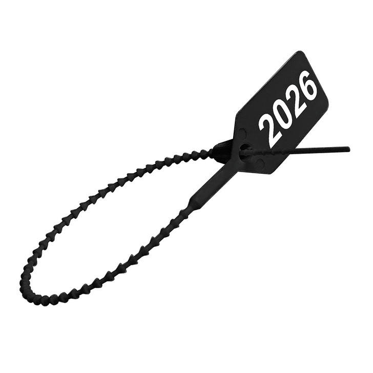 Dated 2026 Black Extinguisher Tamper Seals - 100 Pack