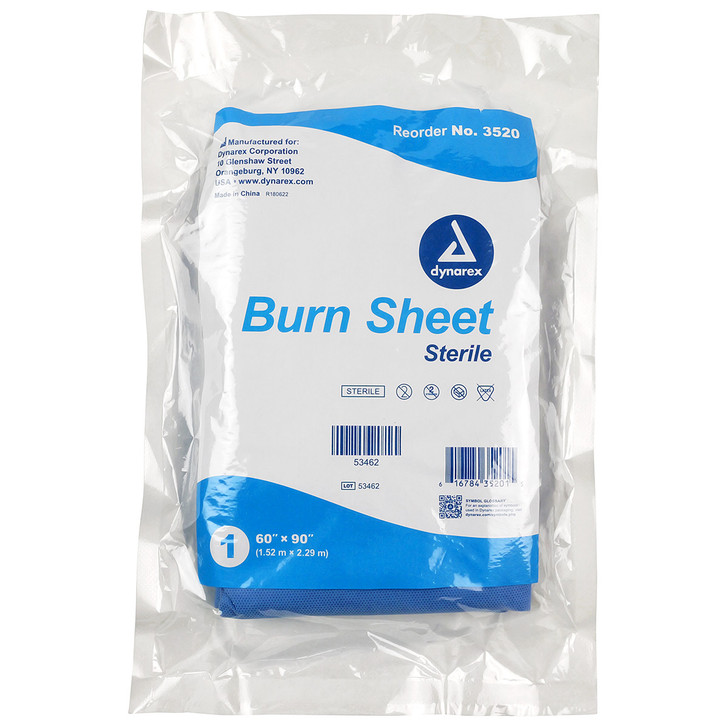 Dynarex 3520 Burn Sheet - Sterile 60'' x 90'' - Patient Transport