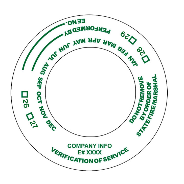 Custom Imprinted California Verification of Service Collars 1 3/8" Dia.