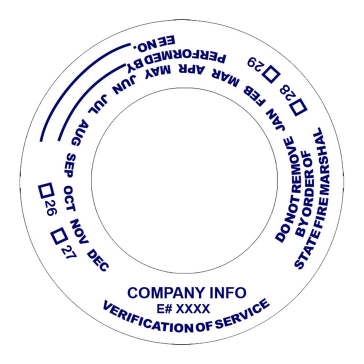 2 1/8" CA custom imprinted verification of service collars