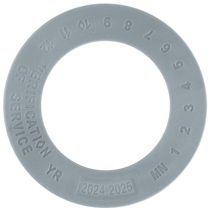 1 3/4" Dia. Verification of Service Collars - Gray - 100 Pack