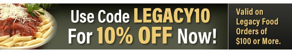 Save 10% on Legacy Emergency Food