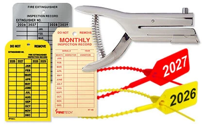 Fire Extinguisher Inspection Tags & Tamper Seals
