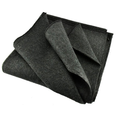 2 lb. Gray Emergency Relief Wool Blanket 51'' x 80'' - 50% Wool