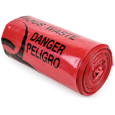 Biohazard Disposal Bags 1.3 Mil 24'' x 23'' - 25 Per Roll - Bio
