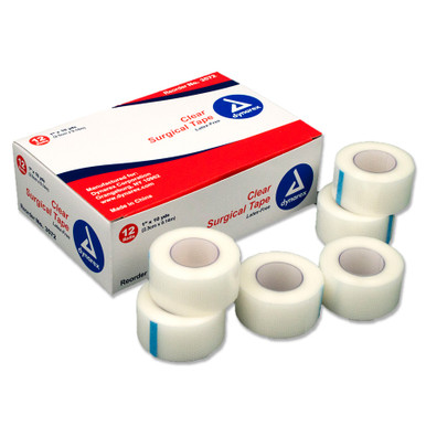 Ruban Médical Transparent Dynarex - 2 Pouces X 10 Yards, Boîte De 6 Rouleaux (Réf. 3573), Neuf