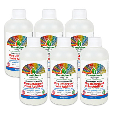 6 Pack - Flamecheck M-111PA Fire Retardant Paint Additive 8 oz. Bottles ...