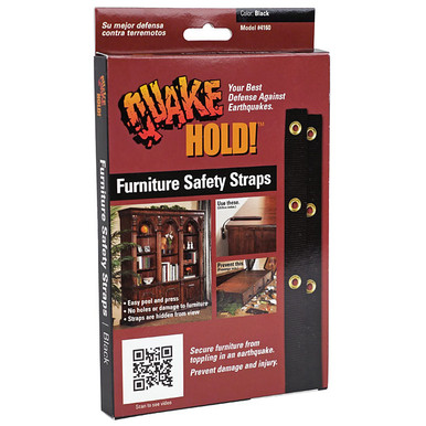 QUAKE HOLD! FURNITURE STRAP ~ NO HOLES IN FURNITURE ~ EASY TO USE! BRAND  NEW