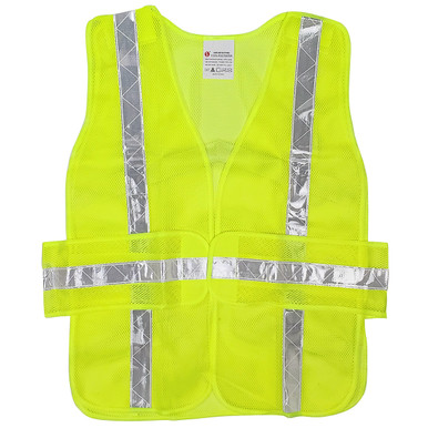 5-Point Break-Away Safety Vest Neon Lime Green - ANSI 107