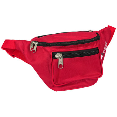 Everest Red Emergency Hip-Pack - 3 Zippered Pockets