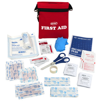 2点セット価格　FIRST AID KIT チョコチップブーニーハット 45 Piece Pouch First Aid Kit With Strap and Swivel Clip