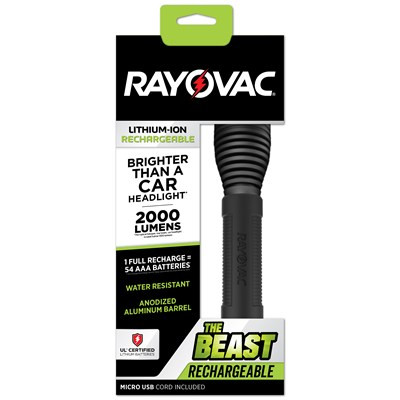 Rayovac Sportsman Survivor Lithium-Ion Rechargeable Beast Flashlight