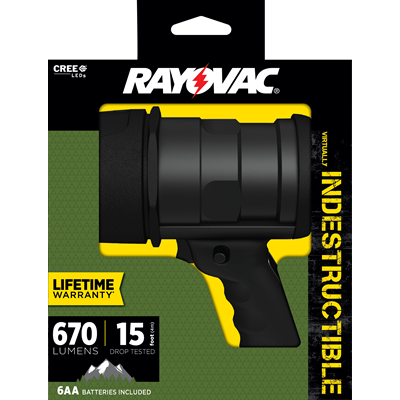 Rayovac Virtually Indestructible 6AA Sportsman Outdoor Spotlight