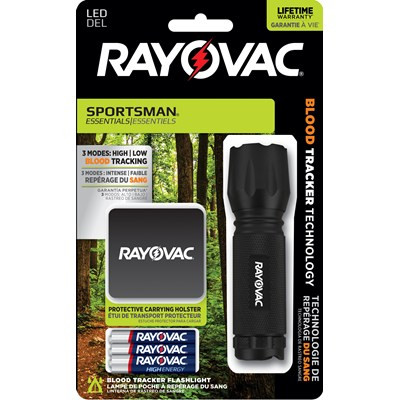 Rayovac Sportsman Essentials (3) AAA Led Blood Tracker Flashlight