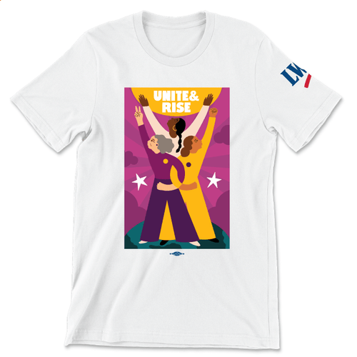 Unite & Rise Illustration - Full Color (Unisex White Tee)
