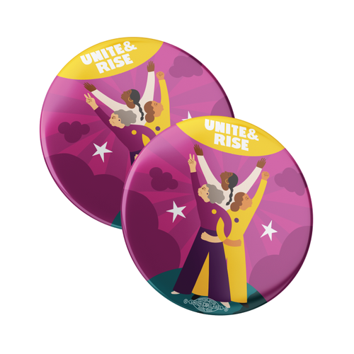 Unite & Rise Illustration (2.25" Pin-Back Button -- Pack Of Two!)