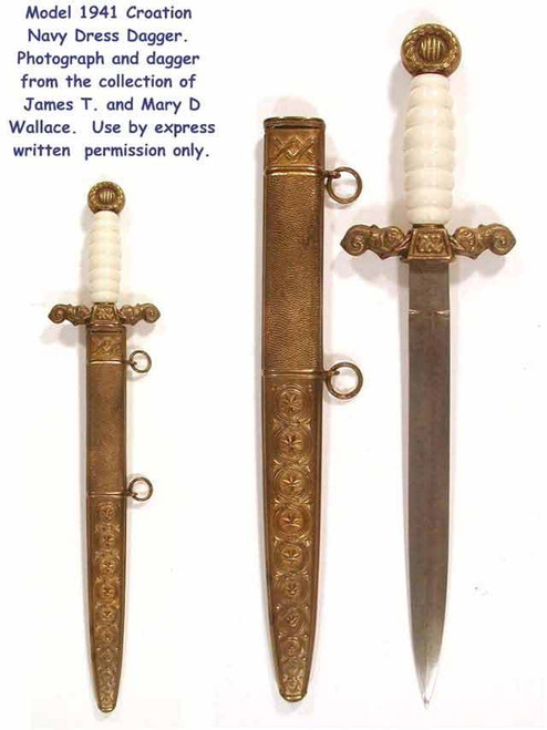 1941 Model Croatia Navy Dagger  #166