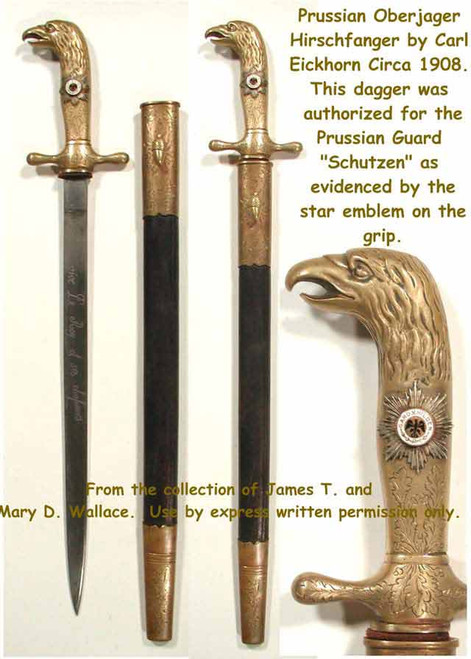 1908 ca. Prussia Oberjager Hirschfanger  #132